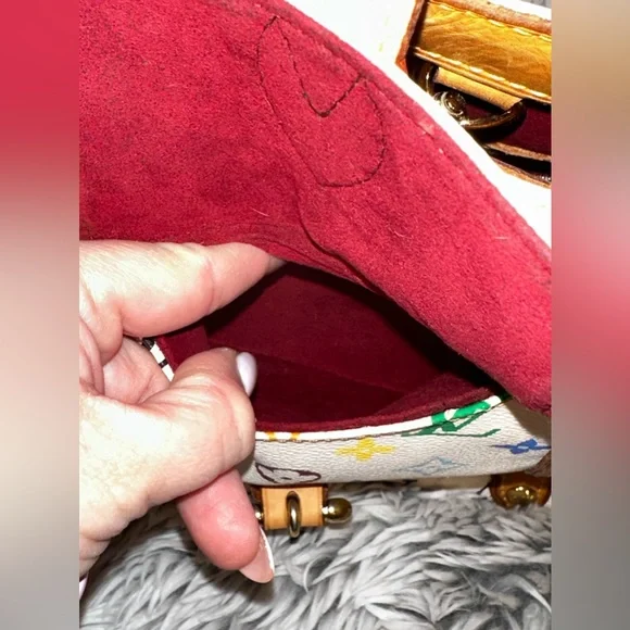 LOUIS VUITTON White Monogram Multicolore Aurelia MM Tote Bag - Picture 14 of 16